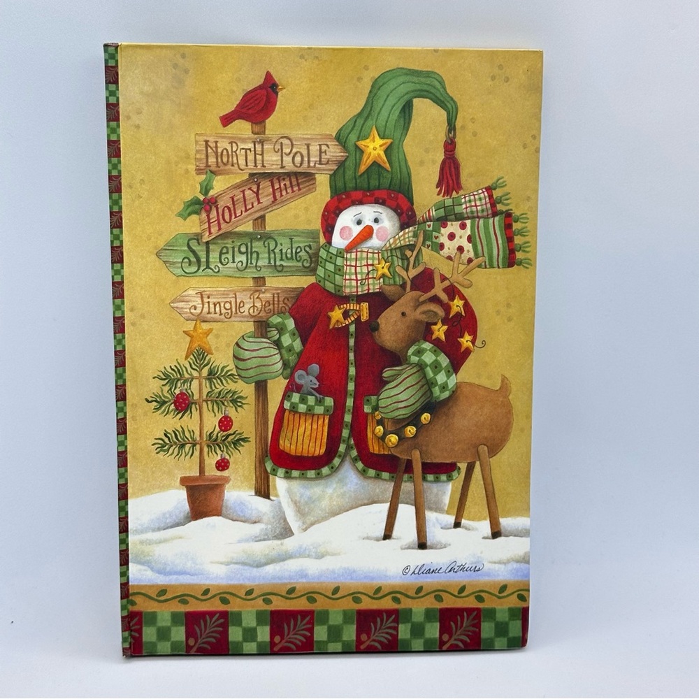 VTG 2005 Diane Arthurs County Snowman Christmas Diary Notebook Reindeer Tree